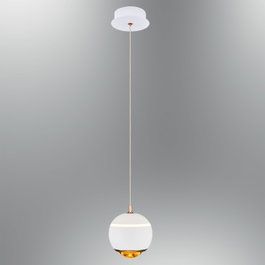 Opviq Lámpara de araña 2806-1A-01 en Blanco con Cristal Opalino